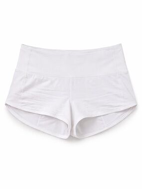 Lululemon White Speed Up Low-Rise Short 2.5" - Size 6